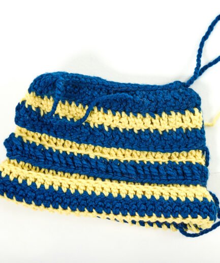 Striped Crochet Cat Beanie