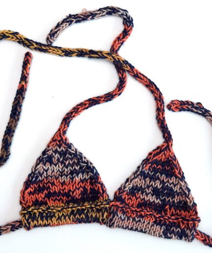 Hand-Knitted Sliding Triangle Bikini Top — 02